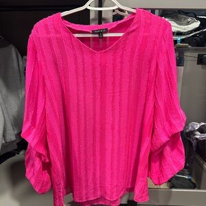 Sami & Jo Vibrant Pink Textured Blouse